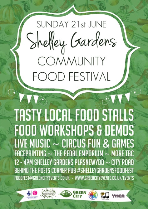 flyer for shelley gardens food festival 2015