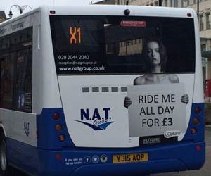 ‘Ride me all day’ bus advert gets We Are Cardiff really angry – ads are withdrawn!
