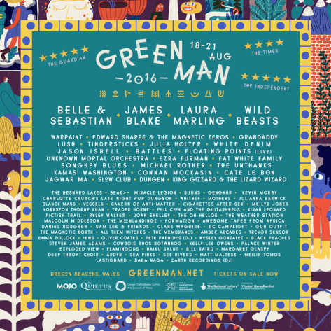 Green Man 2016 line up poster