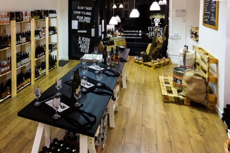 Cardiff, United Kingdom, November 26 2015. The newly opened Crafty Devil's Cellar store in Canton, Cardiff, Wales