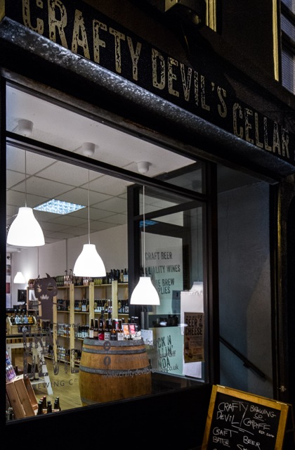 Cardiff, United Kingdom, November 26 2015. The newly opened Crafty Devil's Cellar store in Canton, Cardiff, Wales