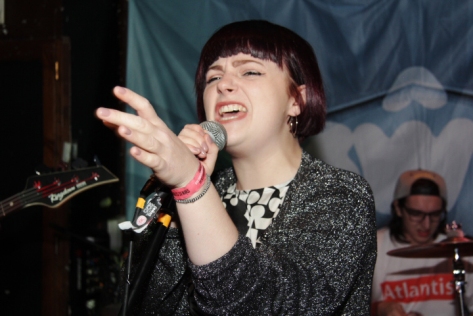 Lead singer of Chroma,  Katie Hall, performing in Undertone, Cardiff on Sunday 23rd October.