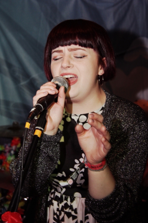 Lead singer of Chroma,  Katie Hall, performing in Undertone, Cardiff on Sunday 23rd October.