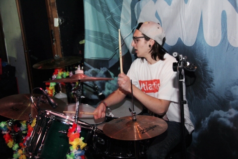 Drummer of Chroma, Zac Mather, performing in Undertone, Cardiff on Sunday 23rd October.