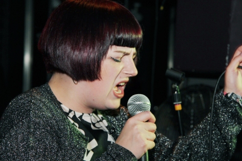 Lead singer of Chroma,  Katie Hall, performing in Undertone, Cardiff on Sunday 23rd October.