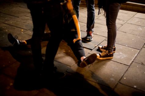 UNITED KINGDOM; WALES; 24 January, 2017. Images taken from various nights with the "Student Safety Walk", a volunteer based organisation created by student, Alastair Babington that sees to the safety of students while on a night out.