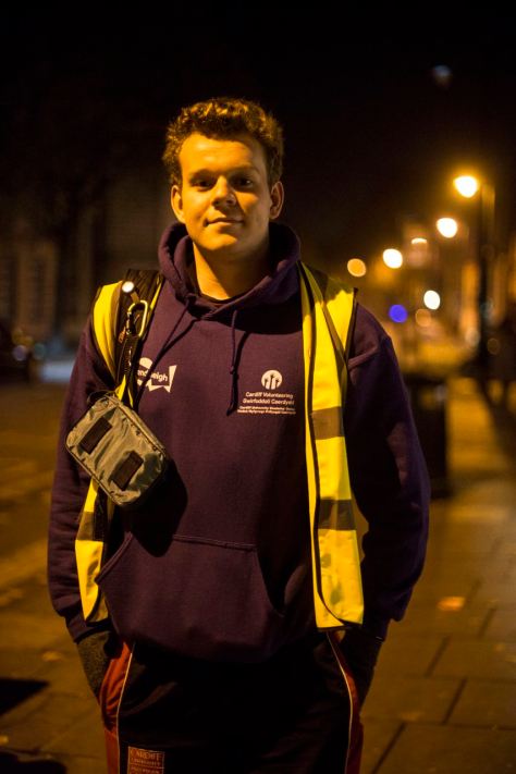 UNITED KINGDOM, WALES; December 18 2016. Portrait of Alastair Babington, student and organiser of the Student Safety Walk at Cardiff University.