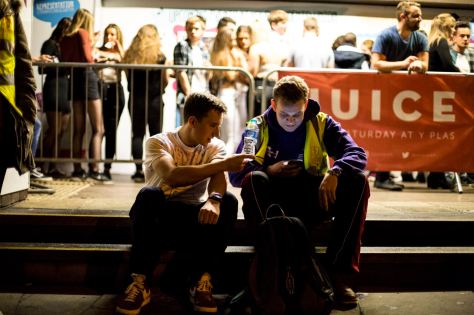 UNITED KINGDOM; WALES; 24 January, 2017. Images taken from various nights with the "Student Safety Walk", a volunteer based organisation created by student, Alastair Babington that sees to the safety of students while on a night out.