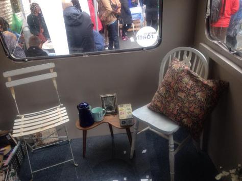 chairs in a food truck