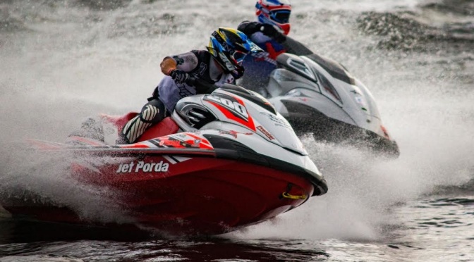 P1 Superstock and AquaX in Cardiff Bay