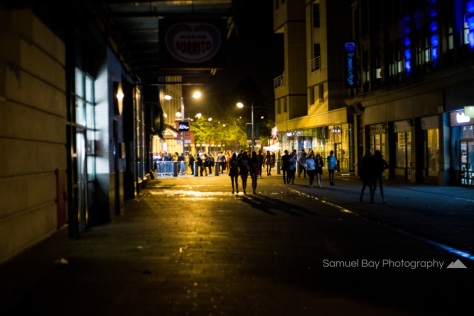 Revellers make their way from the City centre during Hallowe'en celebrations- 1st November 2016 - Queen Street Cardiff, United Kingdom. ©Samuel Bay