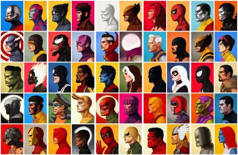 superheroes and villains